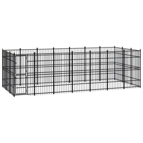Outdoor Dog Kennel Steel 19.35m²