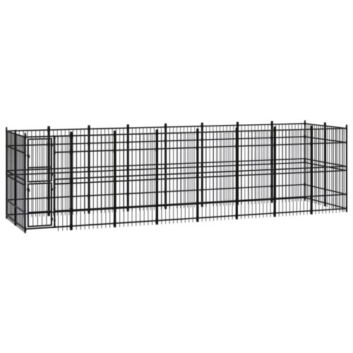 Outdoor Dog Kennel Steel 14.75m²