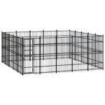 Outdoor Dog Kennel Steel 23.04m²