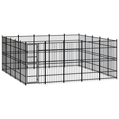 Outdoor Dog Kennel Steel 23.04m²
