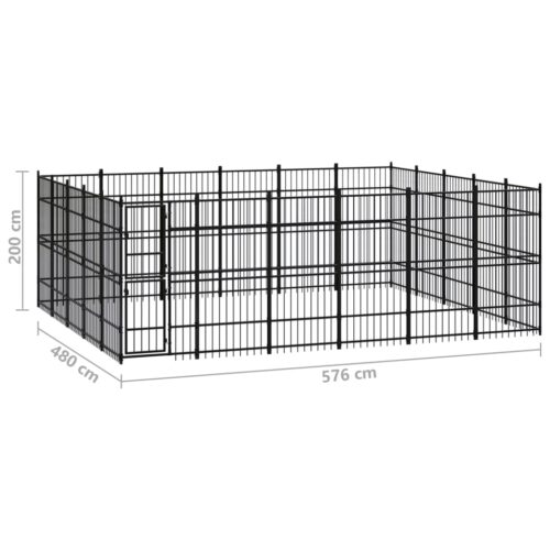 Outdoor Dog Kennel Steel 27.65m² - Image 7
