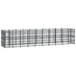 Outdoor Dog Kennel Steel 18.43m²