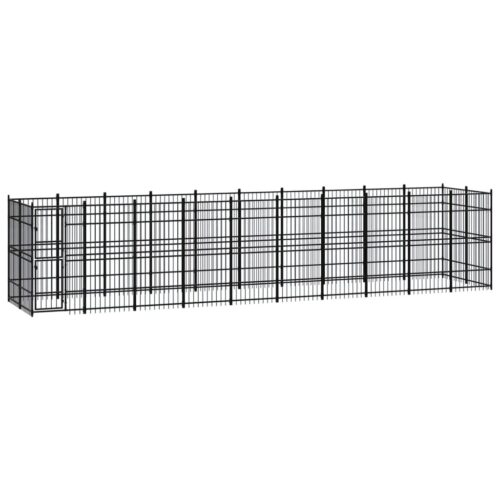 Outdoor Dog Kennel Steel 18.43m²