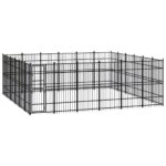 Outdoor Dog Kennel Steel 33.18m²