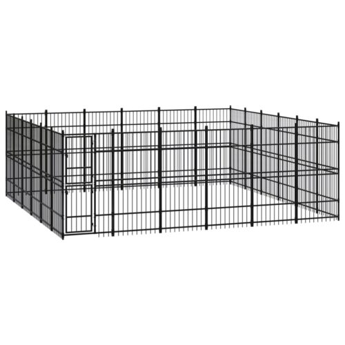 Outdoor Dog Kennel Steel 33.18m²