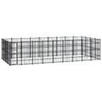Outdoor Dog Kennel Steel 33.18m²