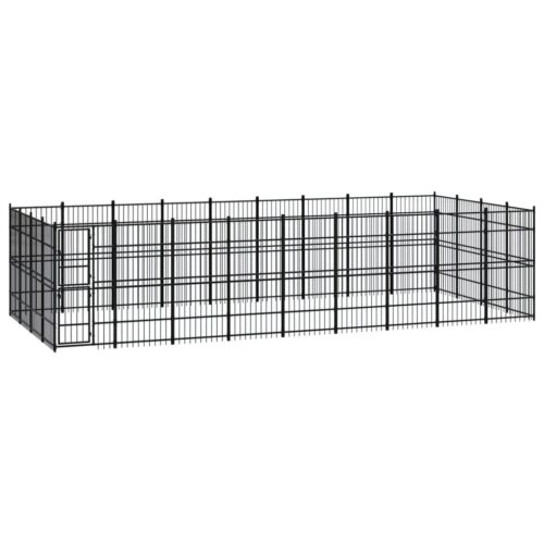 Outdoor Dog Kennel Steel 33.18m²
