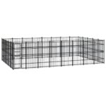 Outdoor Dog Kennel Steel 36.86m²