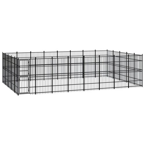 Outdoor Dog Kennel Steel 36.86m²