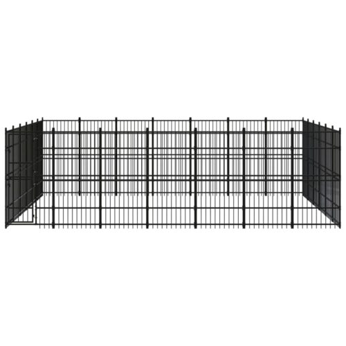 Outdoor Dog Kennel Steel 38.71m² - Image 2