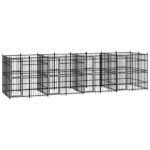 Outdoor Dog Kennel Steel 14.75m²