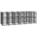 Outdoor Dog Kennel Steel 11.06m²