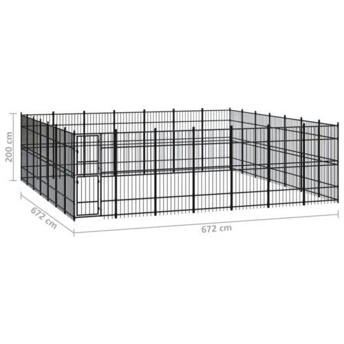 Outdoor Dog Kennel Steel 45.16m² - Image 7