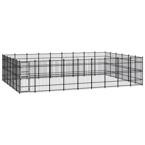 Outdoor Dog Kennel Steel 49.77m²
