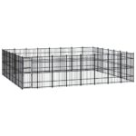 Outdoor Dog Kennel Steel 51.61m²