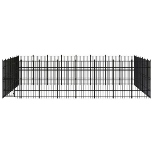 Outdoor Dog Kennel Steel 51.61m² - Image 2