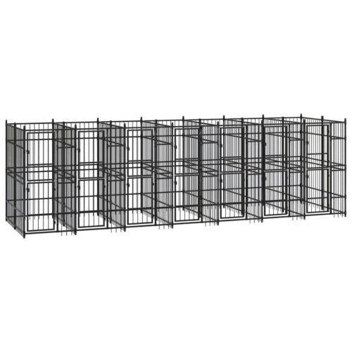 Outdoor Dog Kennel Steel 12.9m²