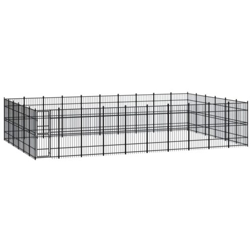 Outdoor Dog Kennel Steel 55.3m²