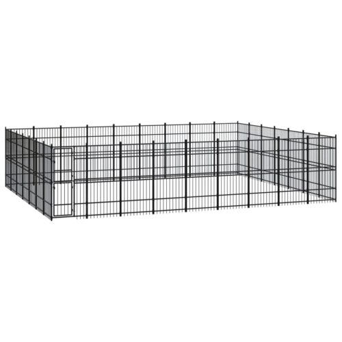 Outdoor Dog Kennel Steel 58.06m²