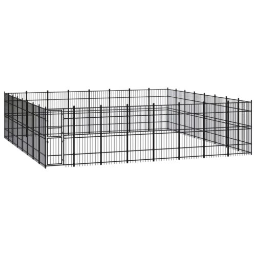 Outdoor Dog Kennel Steel 58.98m²