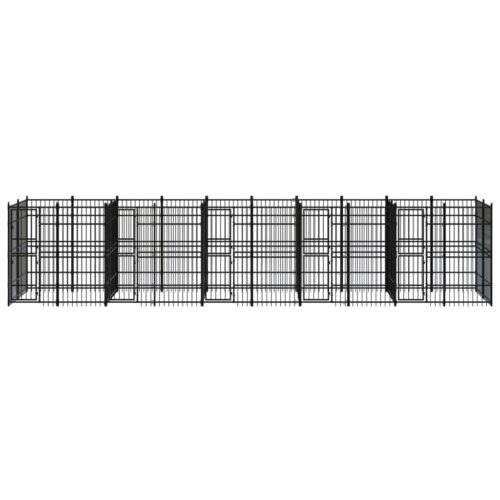 Outdoor Dog Kennel Steel 18.43m² - Image 2