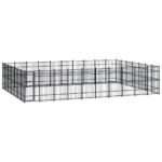 Outdoor Dog Kennel Steel 64.51m²