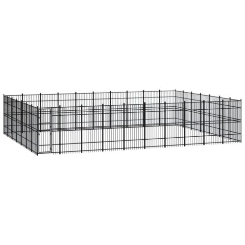 Outdoor Dog Kennel Steel 64.51m²