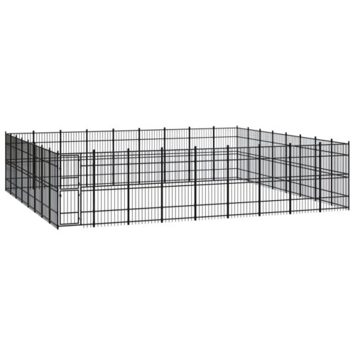 Outdoor Dog Kennel Steel 66.36m²