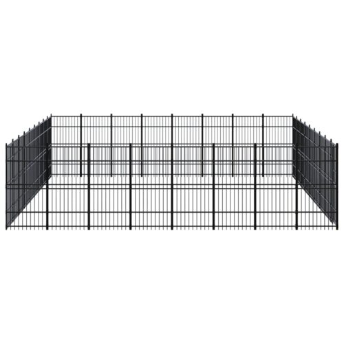 Outdoor Dog Kennel Steel 66.36m² - Image 3