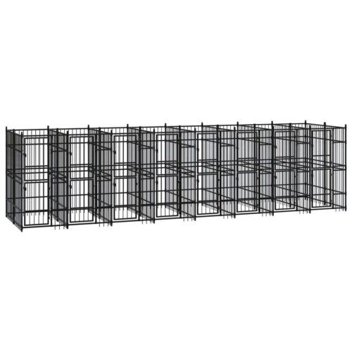 Outdoor Dog Kennel Steel 14.75m²