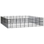 Outdoor Dog Kennel Steel 74.65m²