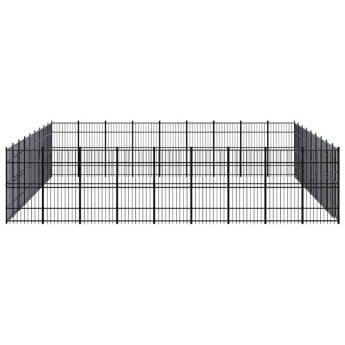 Outdoor Dog Kennel Steel 74.65m² - Image 3