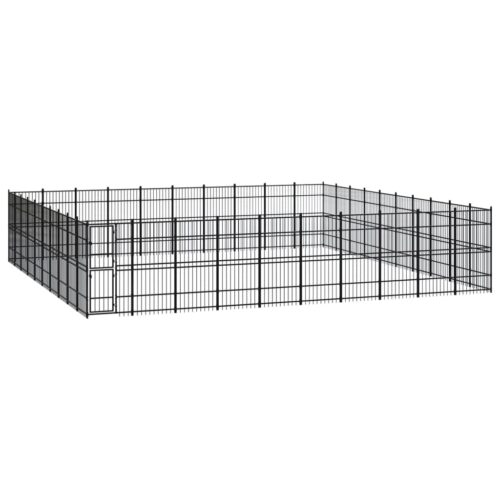 Outdoor Dog Kennel Steel 92.16m²