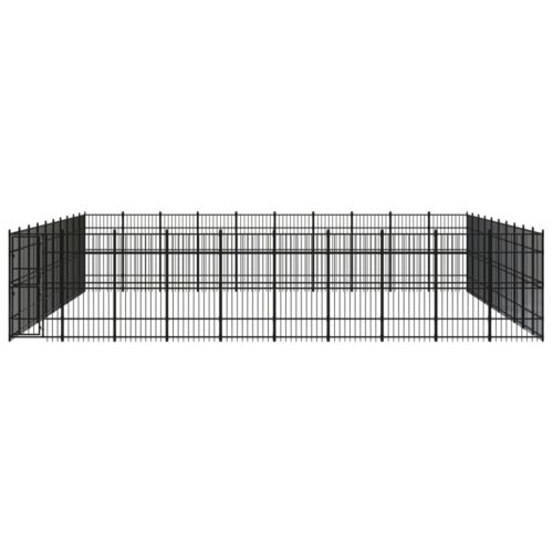 Outdoor Dog Kennel Steel 92.16m² - Image 2