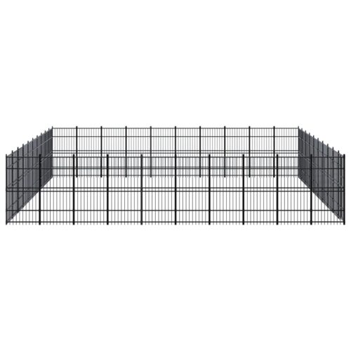Outdoor Dog Kennel Steel 92.16m² - Image 3