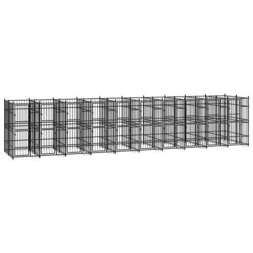 Outdoor Dog Kennel Steel 18.43m²
