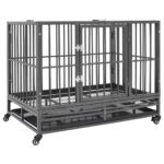 Dog Cage with Wheels Steel 102x72x85cm