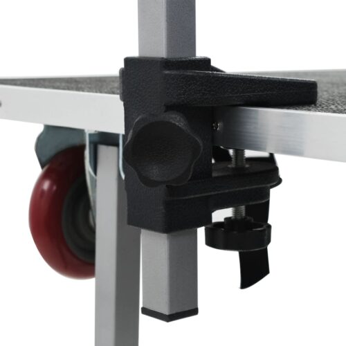 Portable Dog Grooming Table with Castors - Image 8