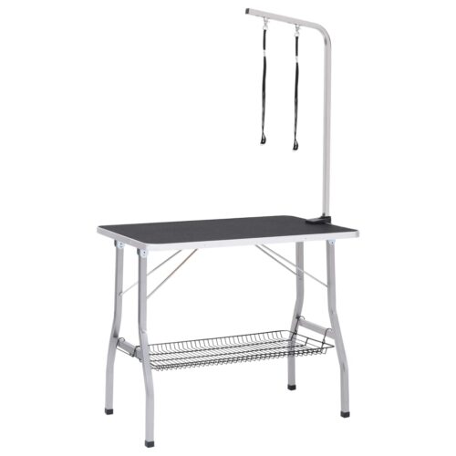 Adjustable Dog Grooming Table with 2 Loops Basket - Image 2