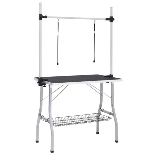 Adjustable Dog Grooming Table with 2 Loops Basket - Image 2
