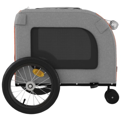 Pet Bike Trailer Red Grey Oxford Fabric Iron - Image 8