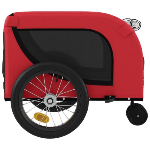 Pet Bike Trailer Red Black Oxford Fabric Iron - Image 6