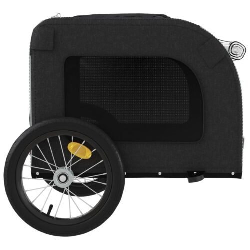 Pet Bike Trailer Black Grey Oxford Fabric Iron - Image 7