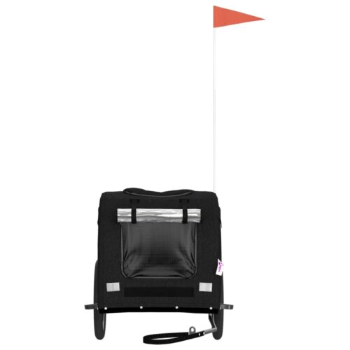 Pet Bike Trailer Black Oxford Fabric Iron - Image 4