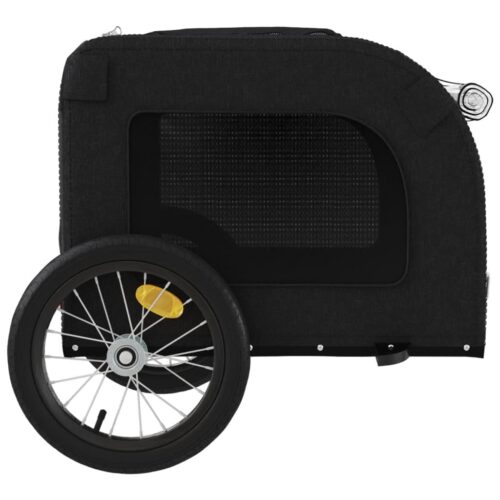 Pet Bike Trailer Black Oxford Fabric Iron - Image 7