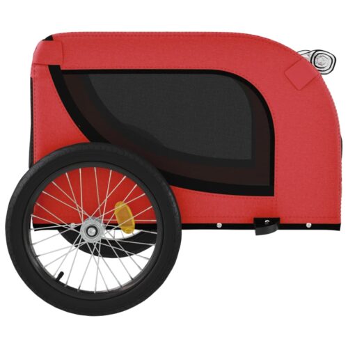 Pet Bike Trailer Red Black Oxford Fabric Iron - Image 7