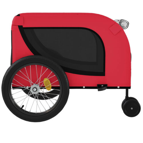 Pet Bike Trailer Red Black Oxford Fabric Iron - Image 7
