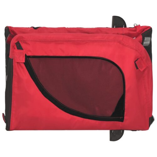 Pet Bike Trailer Red Black Oxford Fabric Iron - Image 9