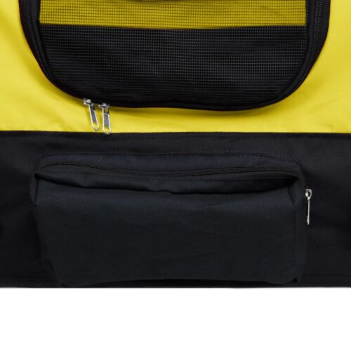 2-in-1 Pet Bike Trailer Jogging Stroller Yellow Black - Image 8