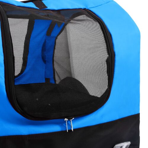 2-in-1 Pet Bike Trailer Jogging Stroller Blue Black - Image 7